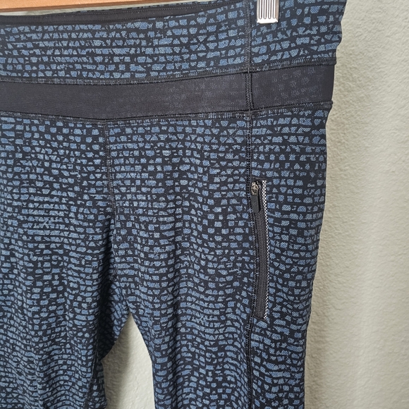 Lululemon Inspire Tight II Mesh Zip Pockets 8 Shatter Weave Desert Teal Alberta - Picture 2 of 8
